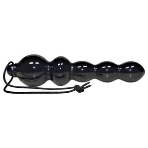 You2Toys Black Jack - analni dildo s kuglicama (crni)