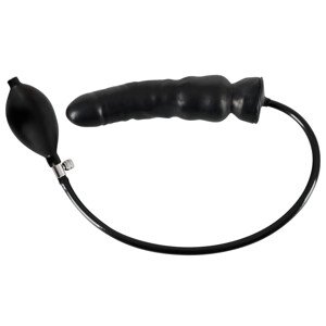 LATEX - napuhavajući dildo (crni)