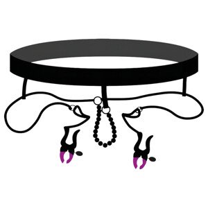 Bad Kitty - intimni razmakivač s gaćicama - ljubičasto-crna (S-L)