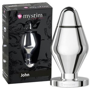Mystim Little John - elektro analni plug - srebrni (veliki)