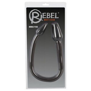 Rebel Double Plug - dvostruki stožac analni dildo (crni)