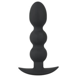 Crna Velvet kugličasta analna igračka - 145g (crna)