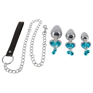 You2Toys - Set analnih čepova - analni set s povodcem (srebrna)