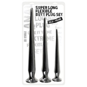 You2Toys - extra dugi analni set pluga (3-dijelni) - crna