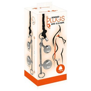 You2Toys Bondage analni čep (149g) + BDSM uže (10m)