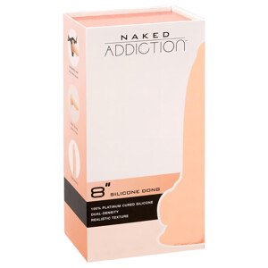 Naked Addiction 8 - realistični dildo s vakuumskim postoljem (20 cm)