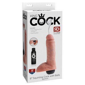 Kraljevski Cock 8 - realistični dildo s prskanjem (20cm) - prirodan
