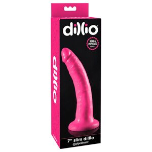 Dillio 7 - Realistični dildo s vakuumom (18cm) - pink