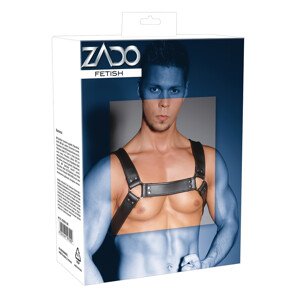 ZADO - kožni remen za prsa (crni)