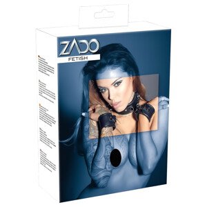 ZADO - crni kožni ovratnik s lisicama