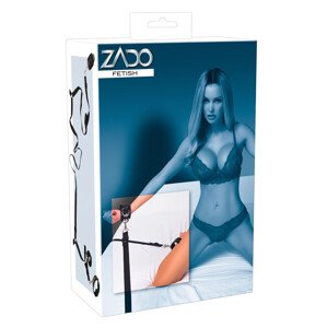 ZADO - kožni set za vezanje za krevet (crni)