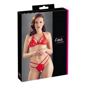 Cottelli - otvoreni čipkasti grudnjak set (crveni)
