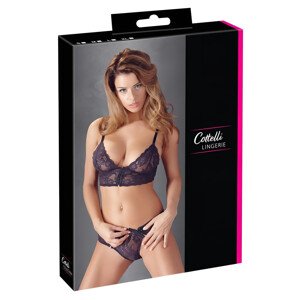 Cottelli - Cvjetni čipkasti grudnjak set (ljubičasti) - L