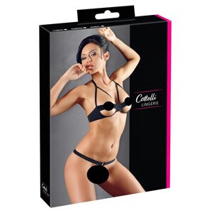 Cottelli - Set grudnjaka s metalnim prstenjem (crno)