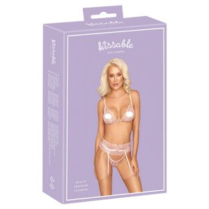 Poljupci vrijedan - čipkasti rublje set (ružičasto)