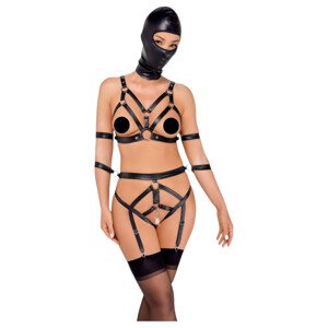 Bad Kitty - ogrlica i maska set (crna)