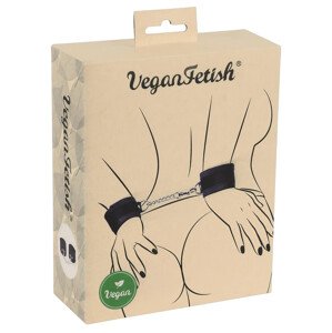 Vegan Fetish - ručne lisice s kratkim lancem (crne)
