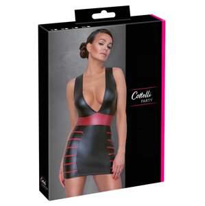 Cottelli Party - prugasta haljina uz tijelo (crno-crvena) - L