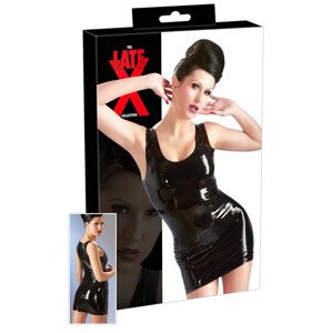 LATEX - bezrukavna minihaljina (crna)