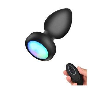 Mrow - svjetleći, radijski analni vibrator (crni)