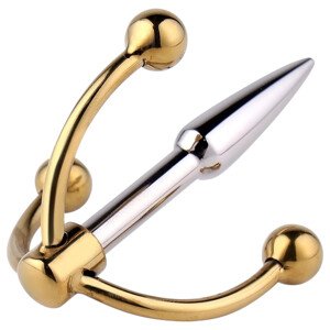 Urethralplay - metalni dilatator s sidrom - 4,5cm (srebrni)