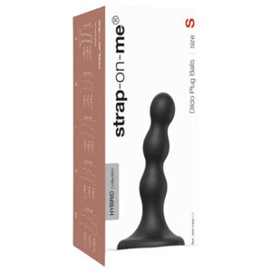 Strap-on-me Balls S - crna loptasta dildo s vakuumskom bazom