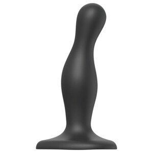 Strap-on-me Curvy S - valoviti dildo s vakuumskom bazom (crni)