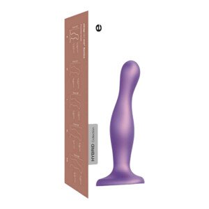 Strap-on-me Curvy M - Valoviti dildo s usisnom čašicom (ljubičasti)