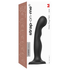 Strap-on-me P&G M - zakrivljeni dildo s vakum držačem (crni)