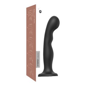 Strap-on-me P&G L - zakrivljeni dildo s vakumskim postoljem (crni)