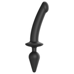 Strap-on-me Switch Polurealistični XXL - 2u1 dildo (crni)