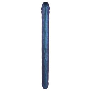 Strap-on-me - dvostruki dildo (metal plava)
