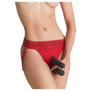 Strap-on-me - remen za donje rublje s dildo - XS-XXL (crvena)