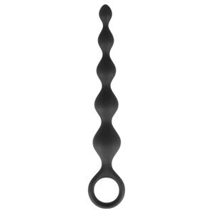 Dorcel Deep Feel - biserni analni dildo (crni)