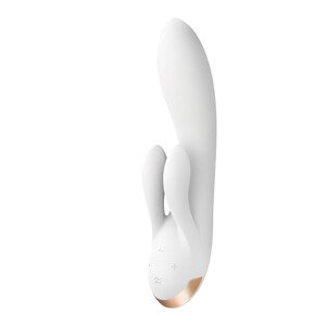 Satisfyer Double Flex - pametan vibrator s klitoralnom rukom (bijela)
