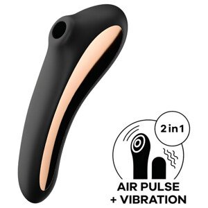 Satisfyer Dual Kiss - bežični vaginalni i klitoralni vibrator (crni)