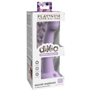 Dillio Tajni Istraživač - vakuumski dildo (17cm) - ljubičasti