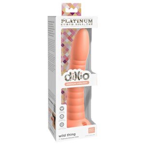 Dillio Divlje Stvar - rebrasti dildo (19cm) - narančasta