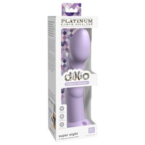 Dillio Super Eight - silikonski dildo s vakumom (21cm) - ljubičasti