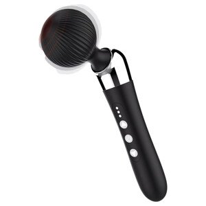 Zakrivljeni bežični masažer vibrator (crni)