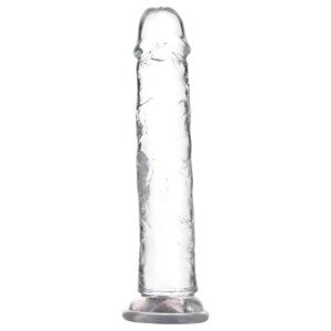 Addiction Crystal - prozirni dildo s usisnom čašom - 20 cm