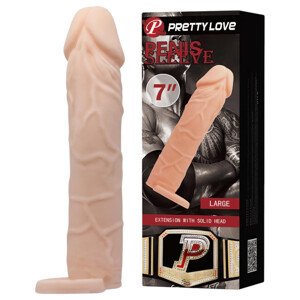 Pretty Love - prirodni penis rukav s prstenom
