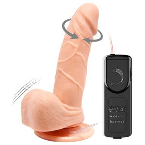 Baile Barbara Mark - realistični rotirajući vibrator - 15 cm (natur)