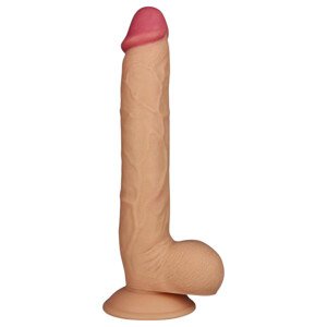 Lovetoy King-Veličina - Realistični dildić s vakumskom bazom - 25 cm (prirodna boja)