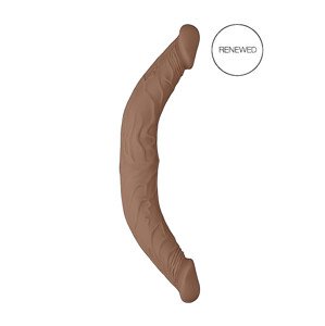 RealRock Double Dong 14 - dvostruki dildo (36 cm) - tamno prirodna boja