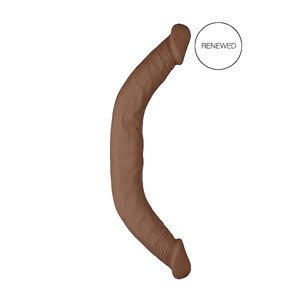 RealRock Double Dong 18 - dvostruki dildo (46 cm) - tamna prirodna boja