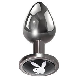 Playboy smoking analni čepić - mali (srebrni)