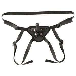 Sei Mio - crni strap-on dildo s pojasom - 12,5 cm