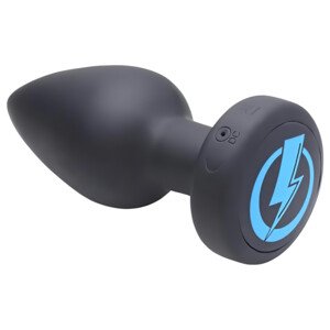 Zeus - radiofrekvencijski, E-Stim analni vibrator (crni)
