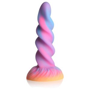 Magični Mjesec - svjetleći jednorog dildo (ljubičasto-ružičasti)